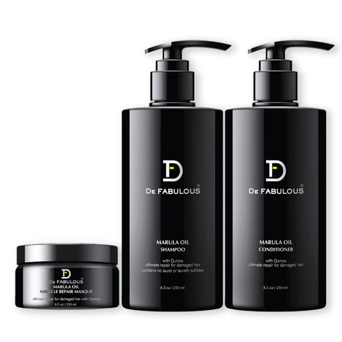 De Fabulous Marula Oil Masque + Shampoo + Conditioner