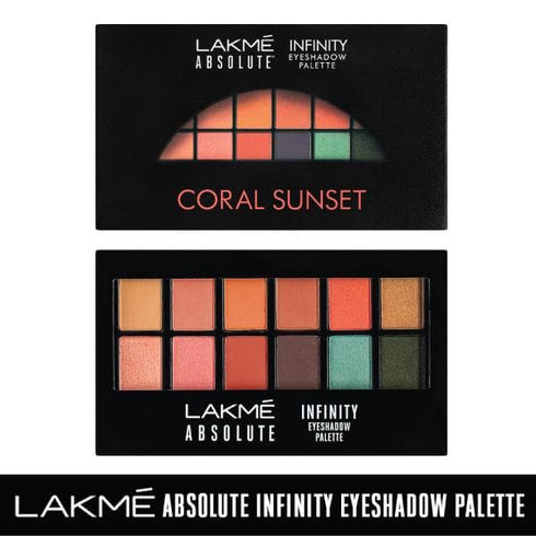 Lakme Absolute Infinity Eye Shadow Palette Coral Sunset 12G