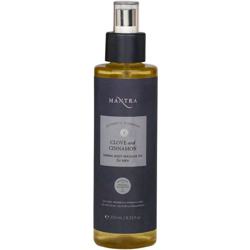 Mantra Herbal Clove & Cinnamon Herbal Body Massage Oil For Men