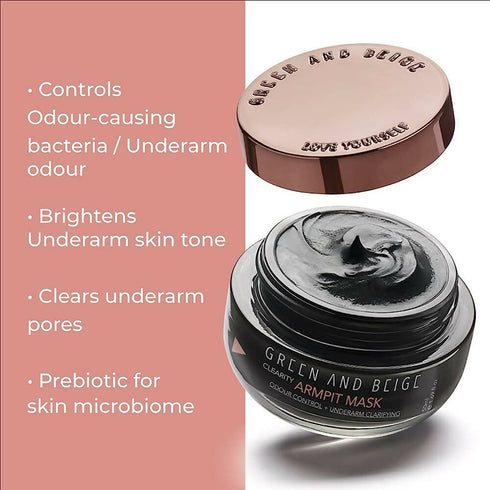 Green And Beige Armpit Mask For Underarms