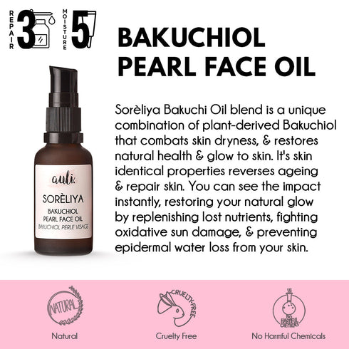 Auli Soreliya Bakuchiol Pearl AntiAgeing Face Oil 30 ml