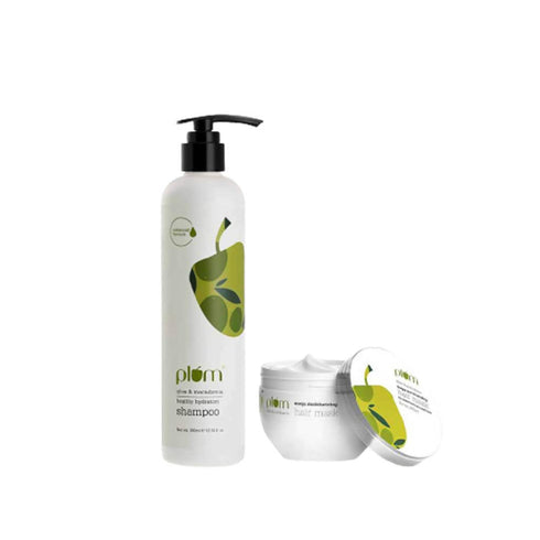 Plum Daily + Weekly Hair Care Duo | Hair mask + Shampoo
