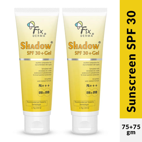 Fixderma Skincare Shadow Sunscreen For Oily Skin Spf 30+ Gel - Acne Prone