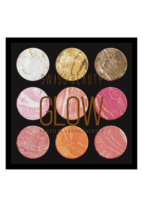 Swiss Beauty Glow Baked Blusher Palette 24g