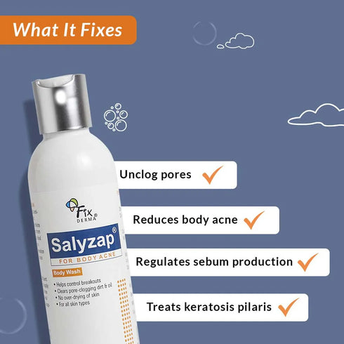 Fixderma Skincare Salyzap Body Wash + Salyzap-Az Body Spray