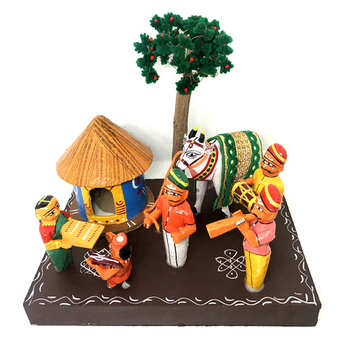 Makara Sankranti Theme show piece Kondapalli Bommalu