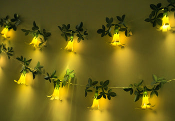White Paper Flower Fairy Lights