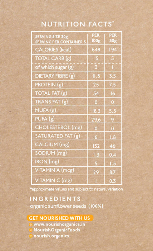 Nourish Organics Active Sunflower Seeds