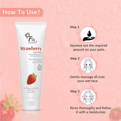 Fixderma Skincare Strawberry Face Wash