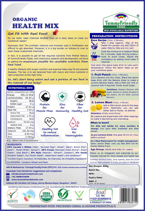 TummyFriendly Foods Organic Health Mix Pack