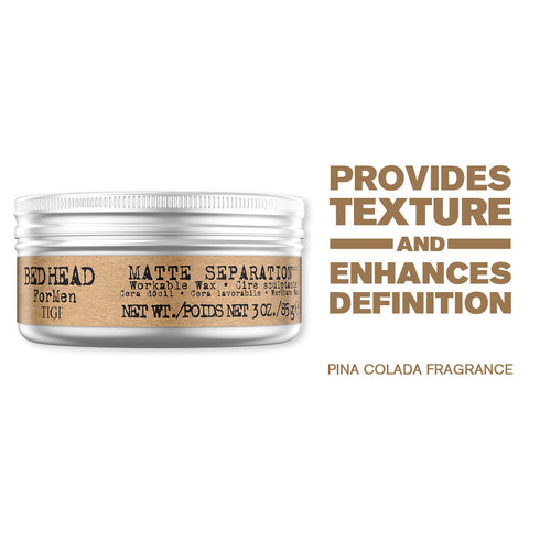Tigi Bed Head Men Matte Separation Workable Hair Wax 85g