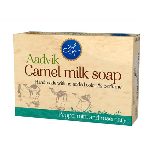 Aadvik Camel Milk Soap Peppermint and Rosemary Essential Oil