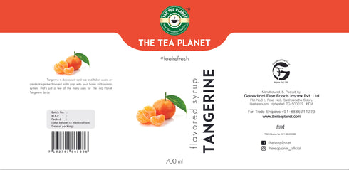 The Tea Planet Tangerine Syrup 700 ml