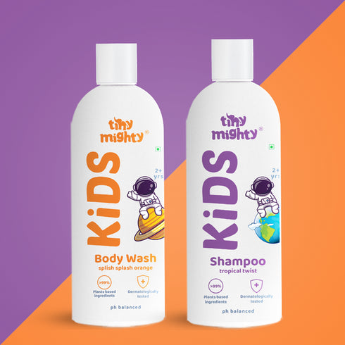 Tiny Mighty Kids Bathing Pack Body Wash + Hair Shampoo
