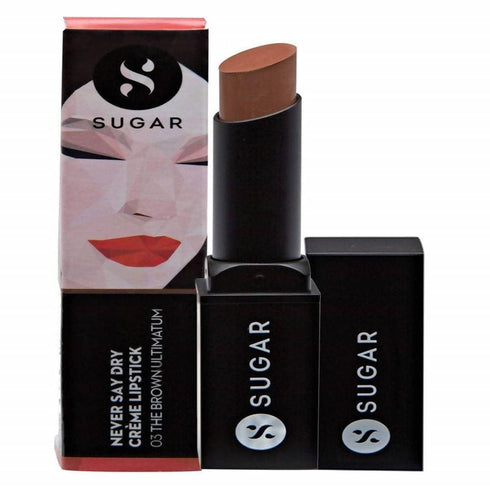 Sugar Never Say Dry Creme Lipstick The Brown Ultimatum | Nude Brown