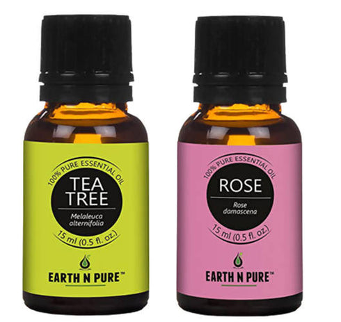 Earth N Pure Rose and Tea Tree Essential Oils