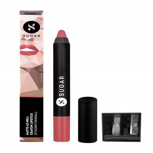 Sugar Matte As Hell Crayon Lipstick Sunny Randall | Warmtoned light coral