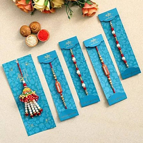 Capsule & Pearl Rakhis With Lumba
