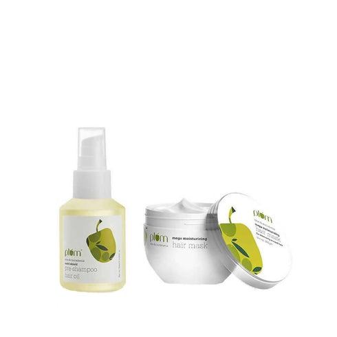 Plum Mega|Nourish Duo For Hair | Hair Oil + Hair Mask