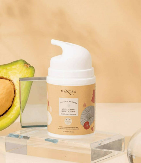 Mantra Herbal Anti-Ageing Night Cream Bakuchiol And Saffron