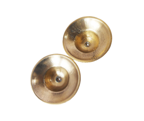 Brass Manjira With Brass Finish 0.26Kg