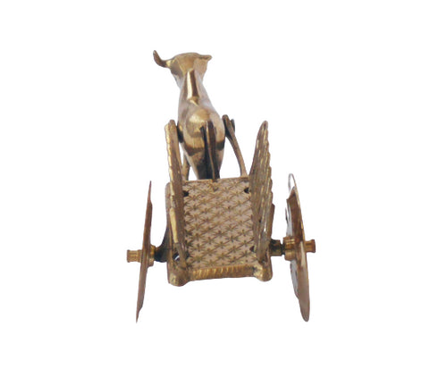 Brass Bull Cart Statue 0.38Kg