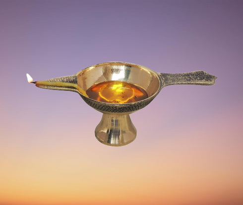 Brass Table Oil Lamp Deepak 0.1Kg