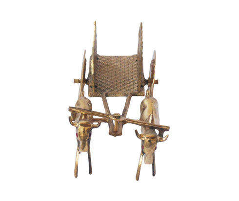 Brass Bull Cart Statue 0.7Kg