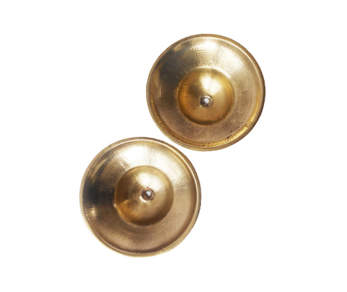 Brass Manjira With Brass Finish 0.34Kg