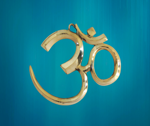 Brass Wall Hanging Om 0.33Kg