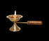 Brass Oil Lamp Deepak With Wooden Handle 0.085Kg