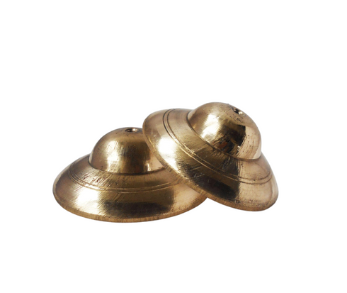 Brass Manjira With Brass Finish 0.34Kg