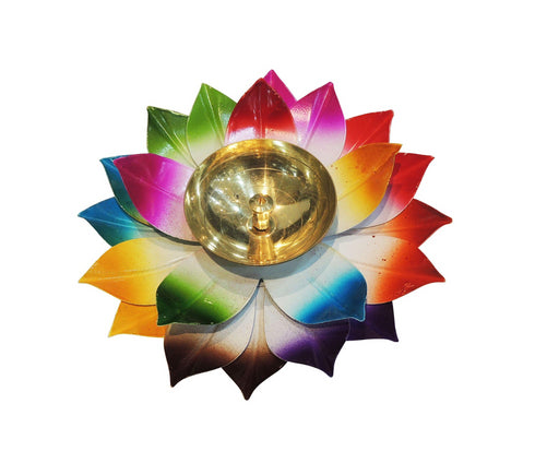 Brass Decorative Colourful Deepak 0.08Kg