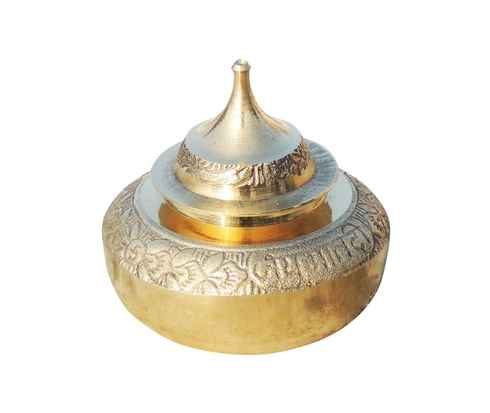 Brass Handicraft Sindoor Dani Dabbi 0.055Kg
