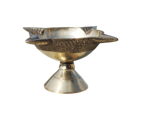Brass Table Oil Lamp Deepak 4 Wicks 0.045Kg