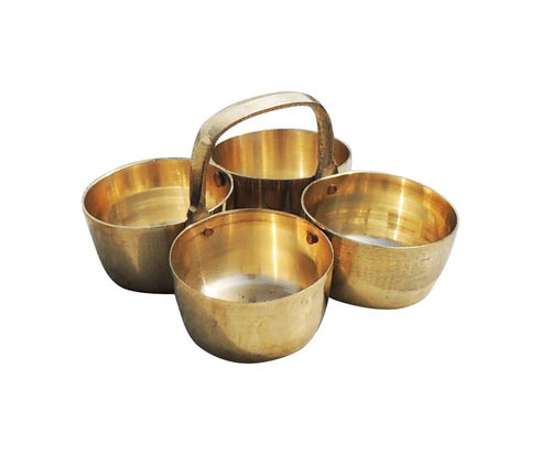 Brass Chokta Small 4 Bowl Combined 0.135kg