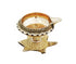 Brass Oil Lamp Deepak On Tortoise 0.135kg
