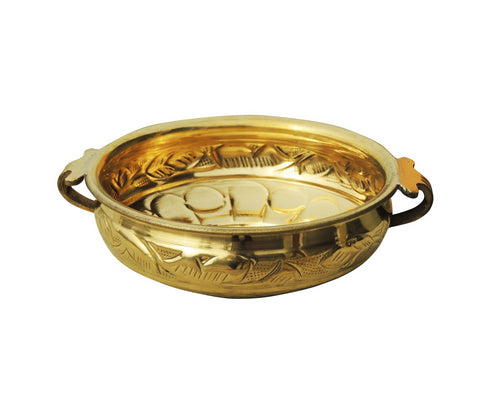 Brass Urli With Handwork 0.465Kg