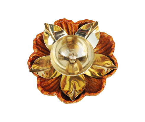 Brass Table Oil Lamp Brass Deepak 0.11kg