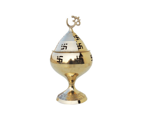 Brass Oil Lamp Om Pakija Deepak 0.105kg