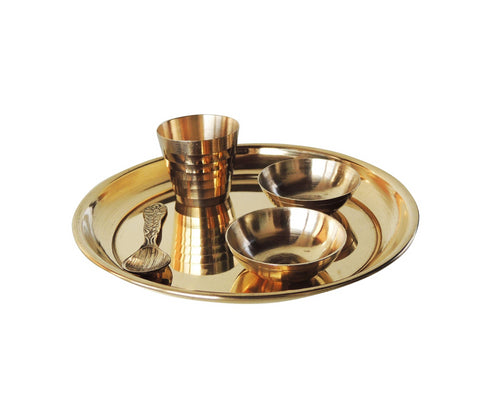 Brass Laddu Gopal Thali Set 0.07Kg