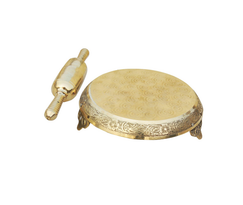 Brass Chakla Belan For Kitchen Purpose 0.36Kg