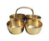 Brass Chokta Small 4 Bowl Combined 0.1kg