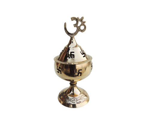 Brass Table Oil Lamp Om Pakija Deepak 0.07kg