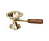 Brass Oil Lamp Deepak With Wooden Handle 0.085Kg