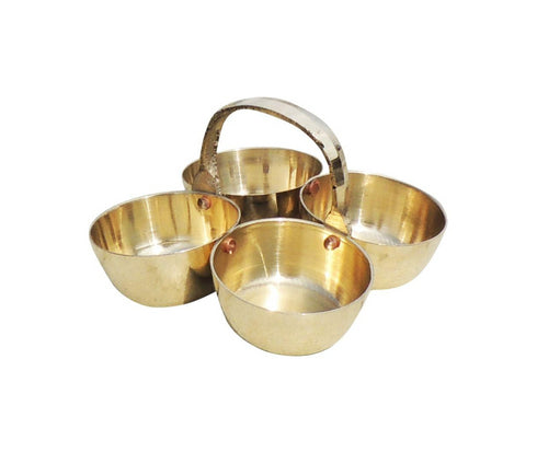 Brass Chokta Small 4 Bowl Combined 0.06kg