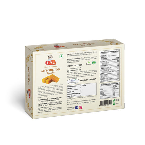 Lal Sweets Mysore Pak Signature 400g