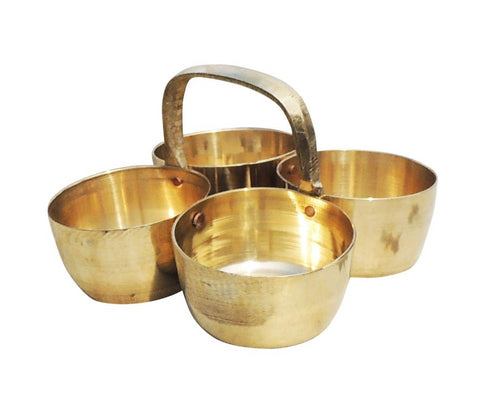 Brass Chokta Small 4 Bowl Combined 0.135kg