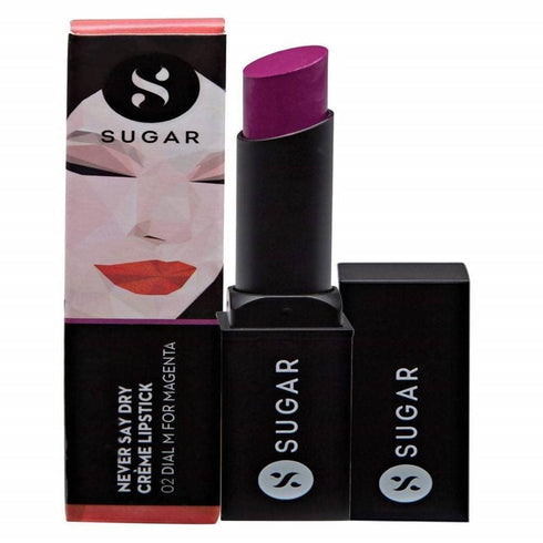 Sugar Never Say Dry Creme Lipstick Dialm For Magenta | Deep Magenta Purple