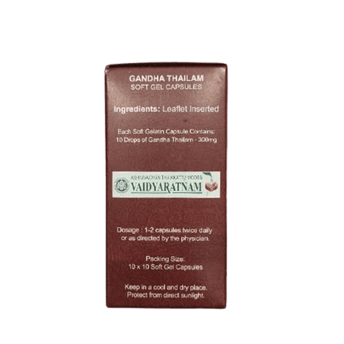 Vaidyaratnam Gandha Taila Softgel Capsules